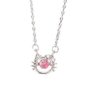 Hello Kitty Necklace Pink Rhinestone Embellished New In Gift Box